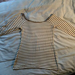Anthropologie Boatneck Stripe Top